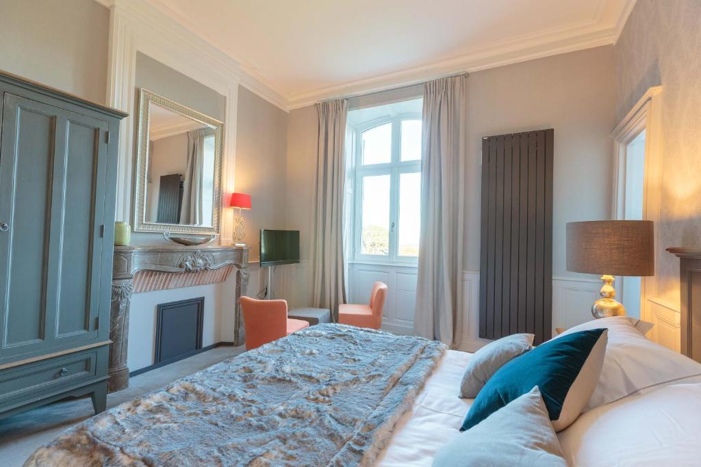 La chambre Le Cèdre de l’Himalaya au Château de Didonne